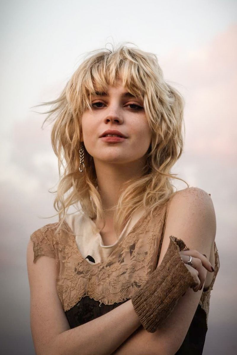 Light Blonde Shag With Shaggy Bangs Light Blonde Shag With Shaggy Bangs — Shag Haircut