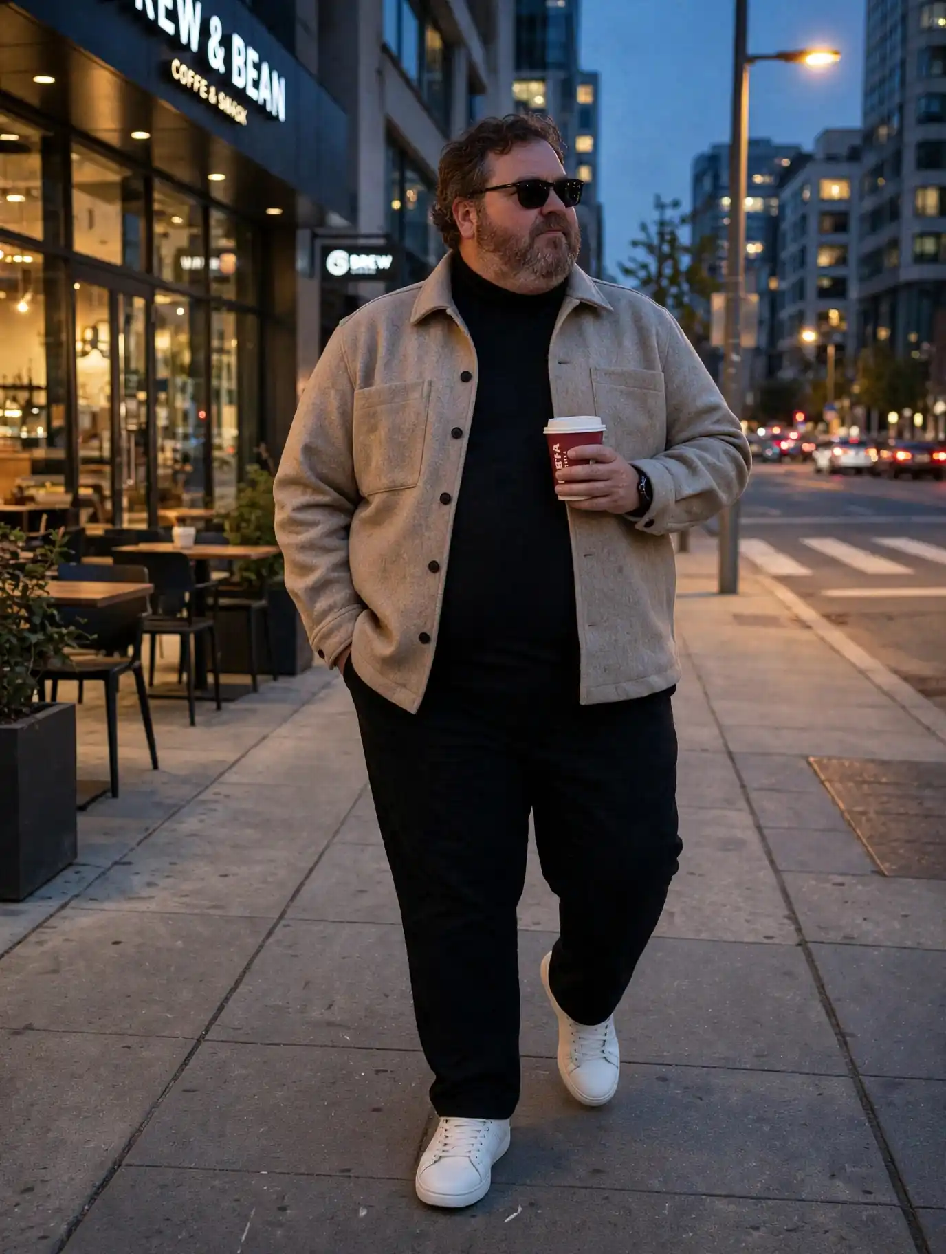 Beige Shacket for a Comfortable Casual Date Beige Shacket for a Comfortable Casual Date — Mens Date Night Outfits