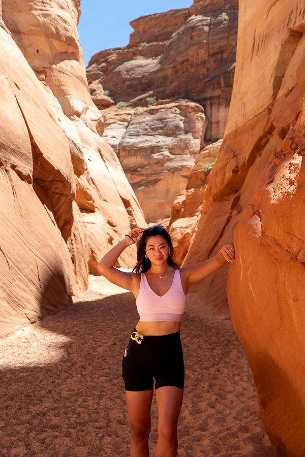 Athletic Performance: Pink Sports Bra and Black Shorts — Grand Canyon Outfits