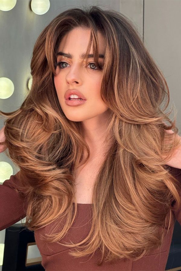 Mid-Back Blowout With Face-Framing Balayage — Silk Press with Layers