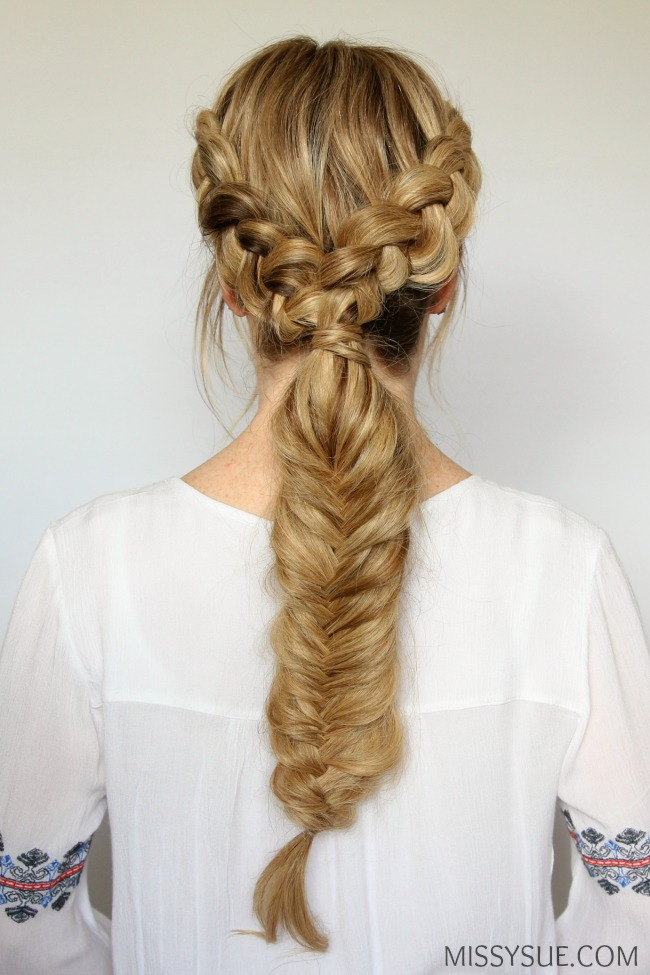 Platinum Blonde Visual Idea — Fishtail Braid