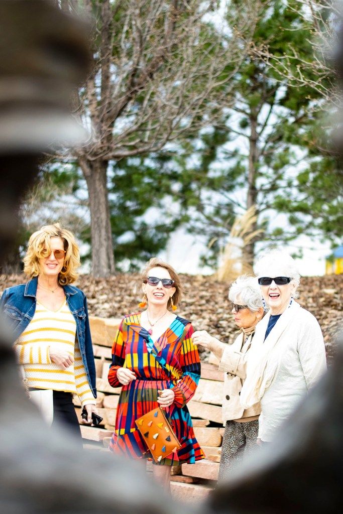 Group Casual: Denim, Stripes, and Patterned Skirts Group Casual: Denim, Stripes, and Patterned Skirts — Denver Outfits