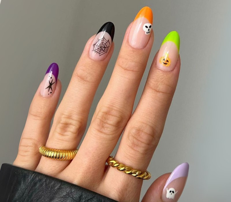 Glossy Visual Idea Glossy Visual Idea — Skittle Nails
