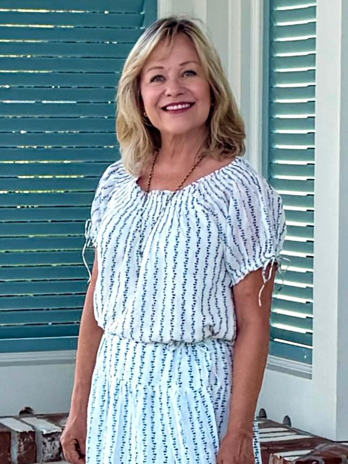 Pinstripe Top and Skirt Set for Casual Beach Days — Key West Outfits