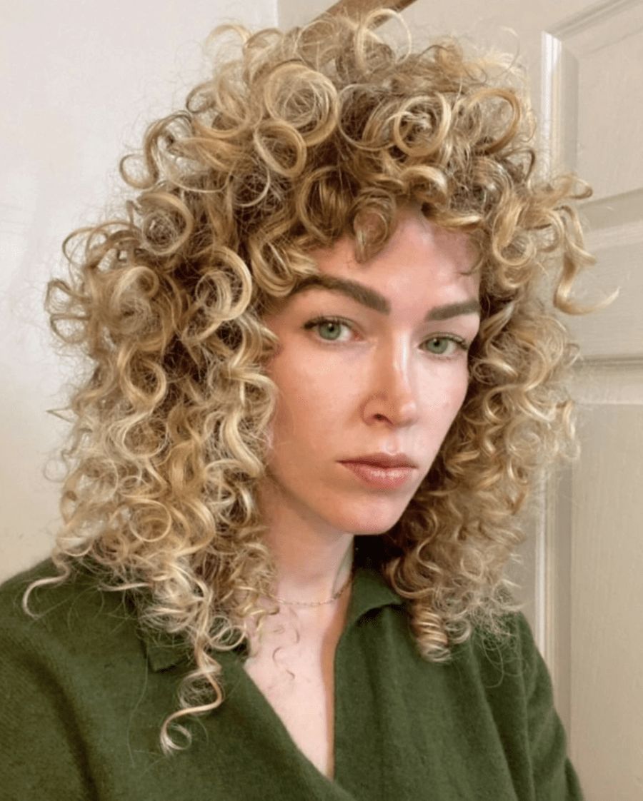 Visual Idea — Curly Wolf Cut