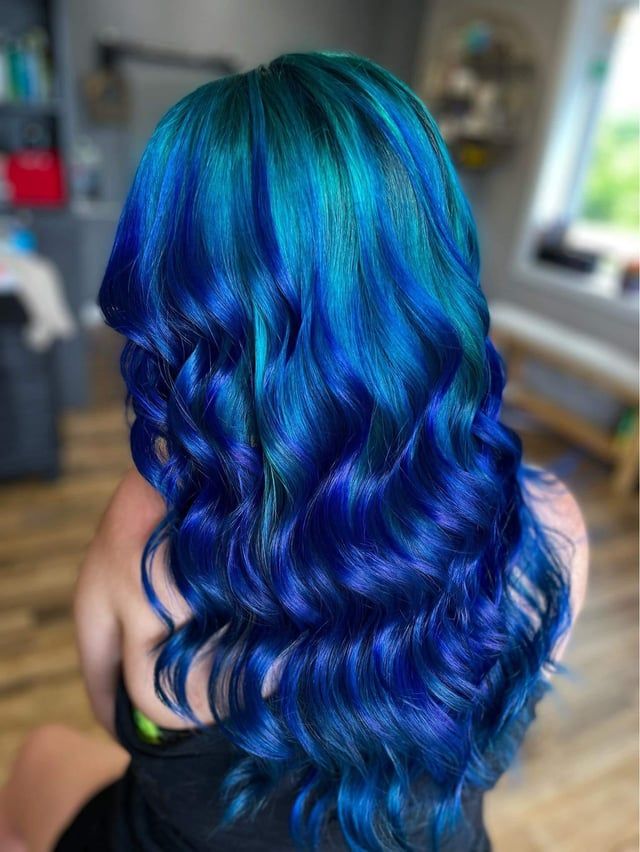 Blue, Teal, and Purple Streaks Blue, Teal, and Purple Streaks — Mermaid Hair