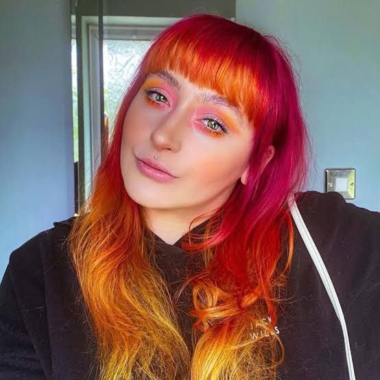 Pink To Tangerine Ombre Bob Pink To Tangerine Ombre Bob — Tangerine Hair