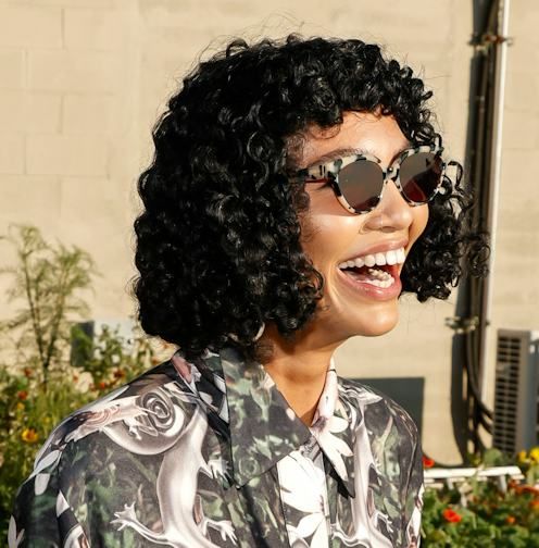 Collarbone Bob With Curtain Bangs Collarbone Bob With Curtain Bangs — Natural Hair Bob