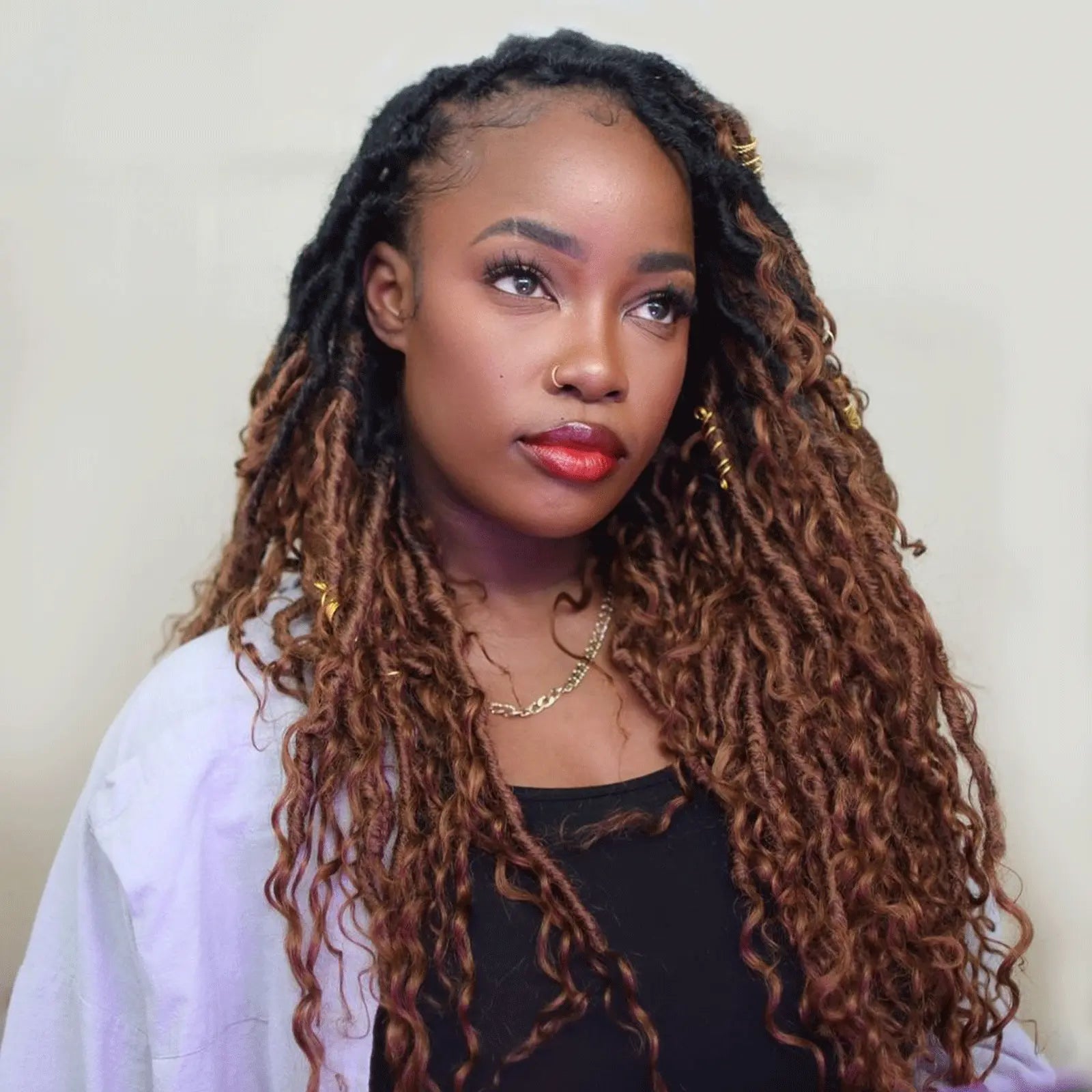 Braided Crown Boho Locs
