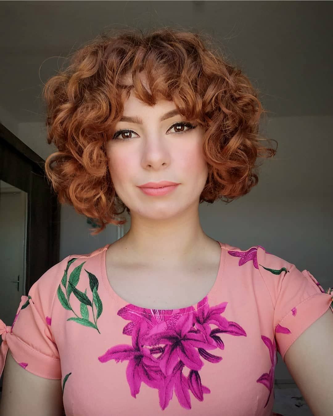 Rose Gold Wavy Bob Rose Gold Wavy Bob — Hair Color Ideas for Short Hair