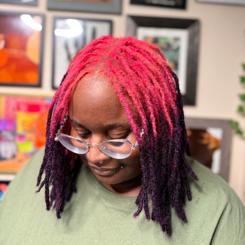 Pink to Purple Ombre Locs — Loc Colors