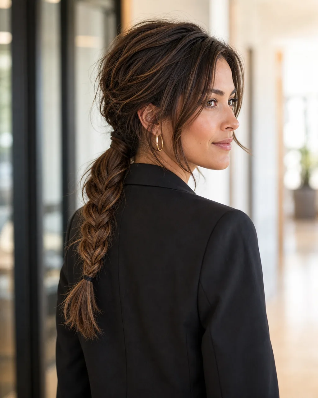 Messy Fishtail Braid Ponytail with Bangs — Easy Hairstyles