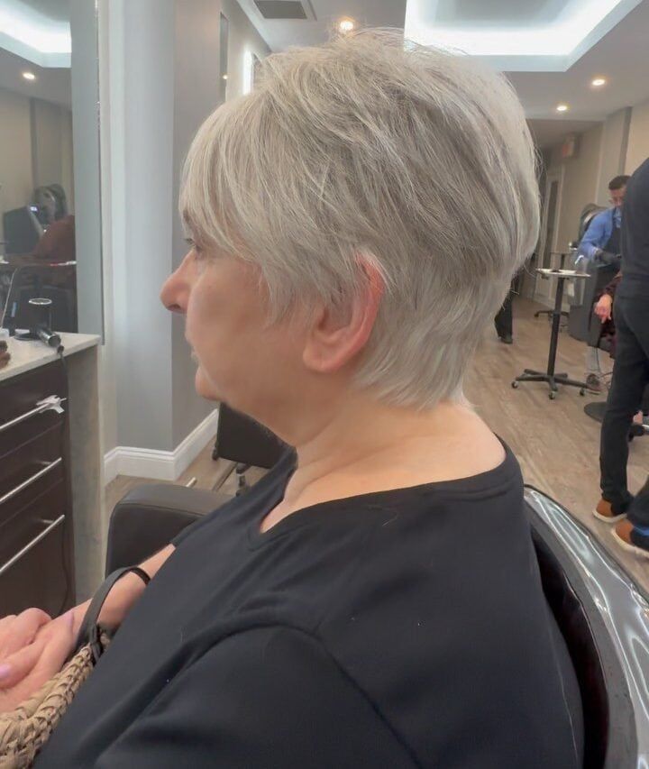 Short Layered Grey Bob Short Layered Grey Bob — Bob for Women Over 50