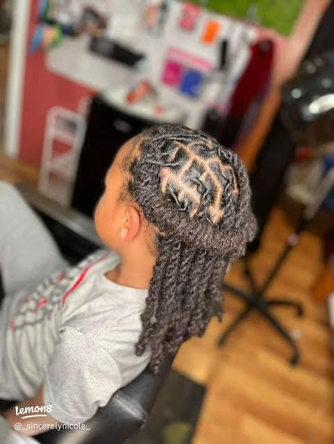 Grid Pattern Locs With Twisted Ends Grid Pattern Locs With Twisted Ends — Kids Loc Styles