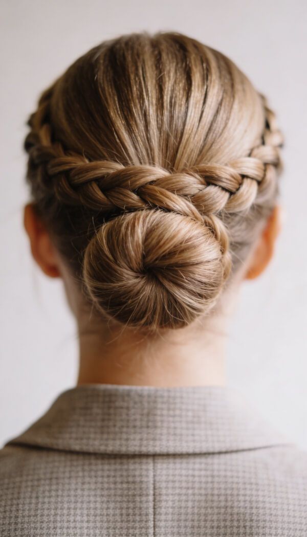 The Sophisticated Crown Braid Updo The Sophisticated Crown Braid Updo — Work Hairstyles