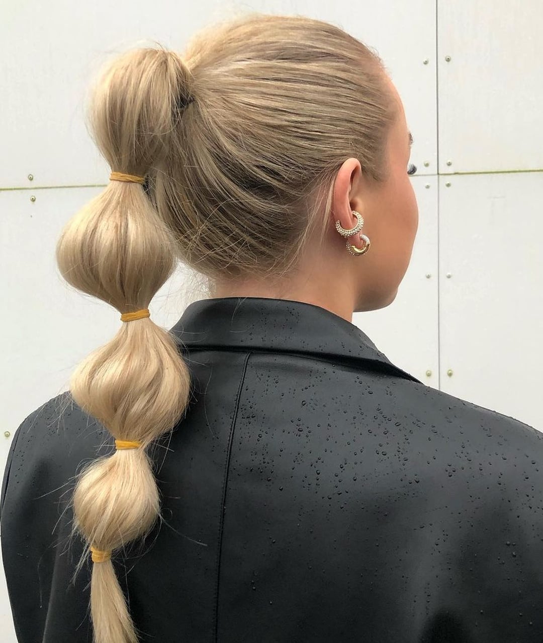 Wavy Blonde Bubble Ponytail Wavy Blonde Bubble Ponytail