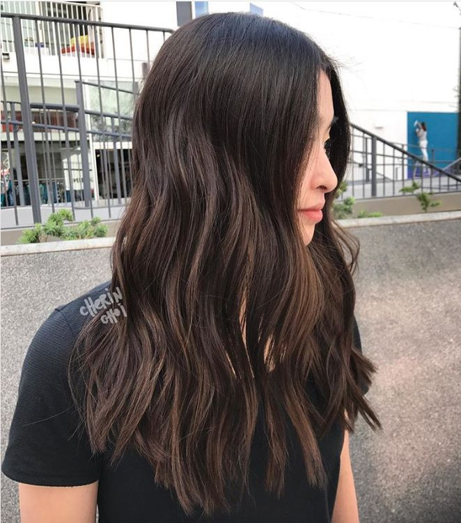 Shoulder Length Dark Brown With Rich Lowlights Shoulder Length Dark Brown With Rich Lowlights