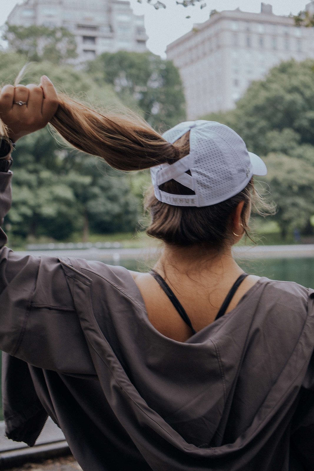 Shoulder Visual Idea Shoulder Visual Idea — Baseball Cap Hairstyles