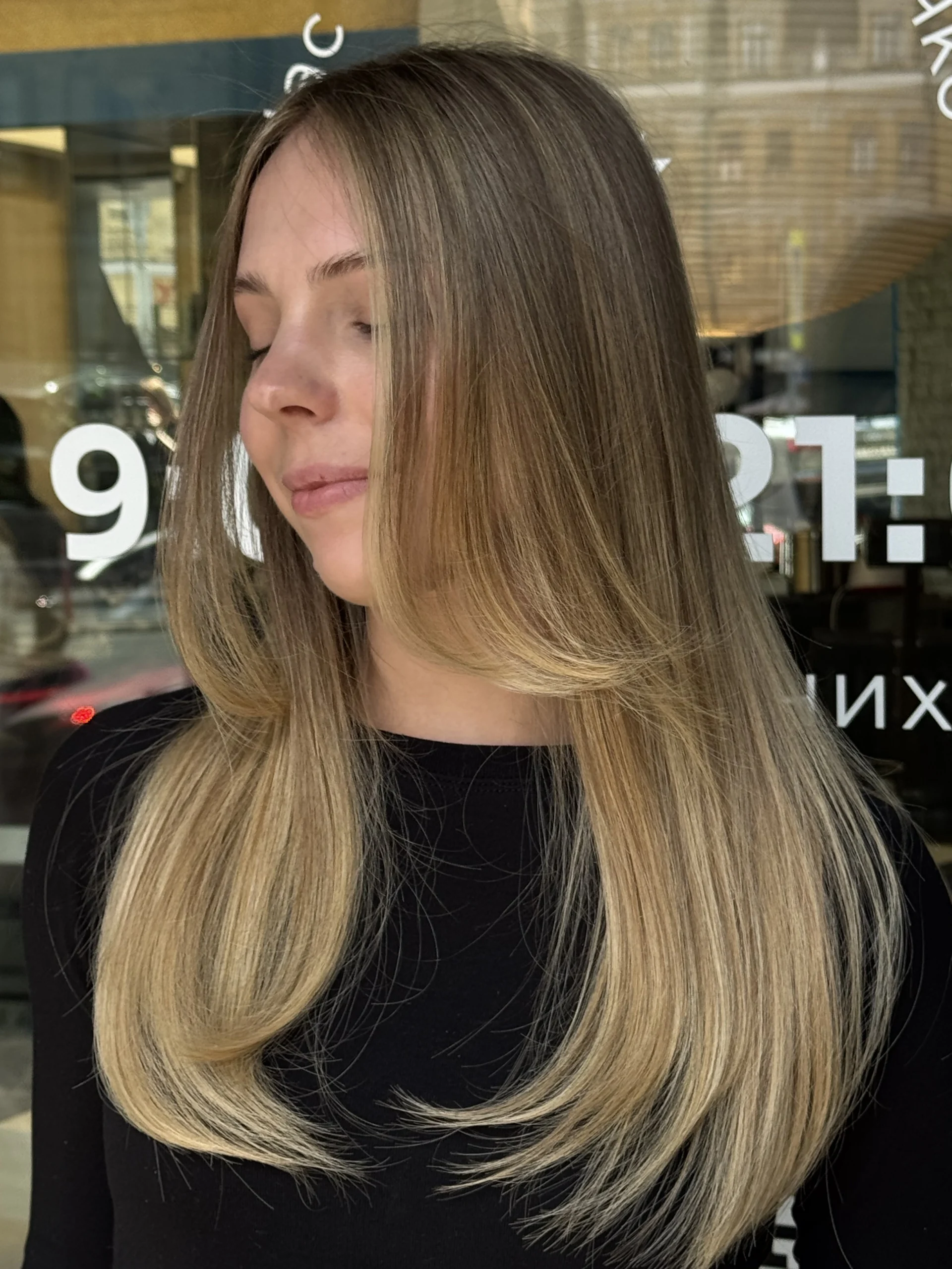 Ash Blonde Long Layers With Root Shadow Ash Blonde Long Layers With Root Shadow — Straight Hairstyles