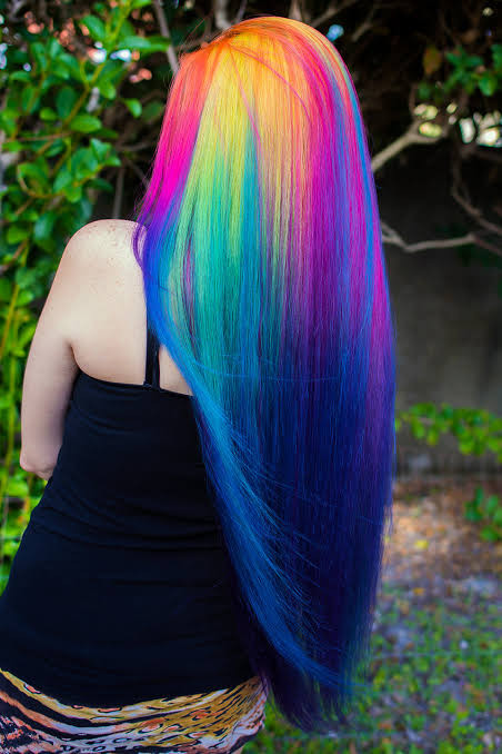 Full Rainbow Spectrum Root To Tip Full Rainbow Spectrum Root To Tip — Rainbow Hair