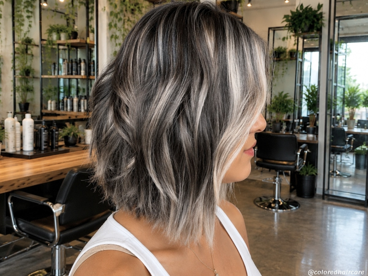 Collarbone Visual Idea — Salt and Pepper Hair