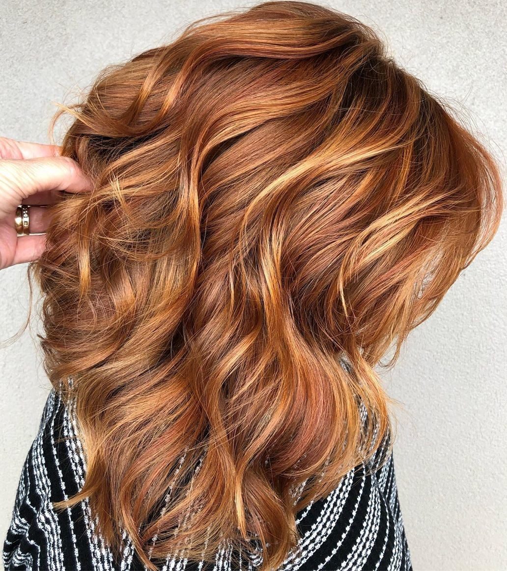 Rich Light Auburn With Blonde Balayage Visual Idea Rich Light Auburn With Blonde Balayage Visual Idea — Light Auburn Hair