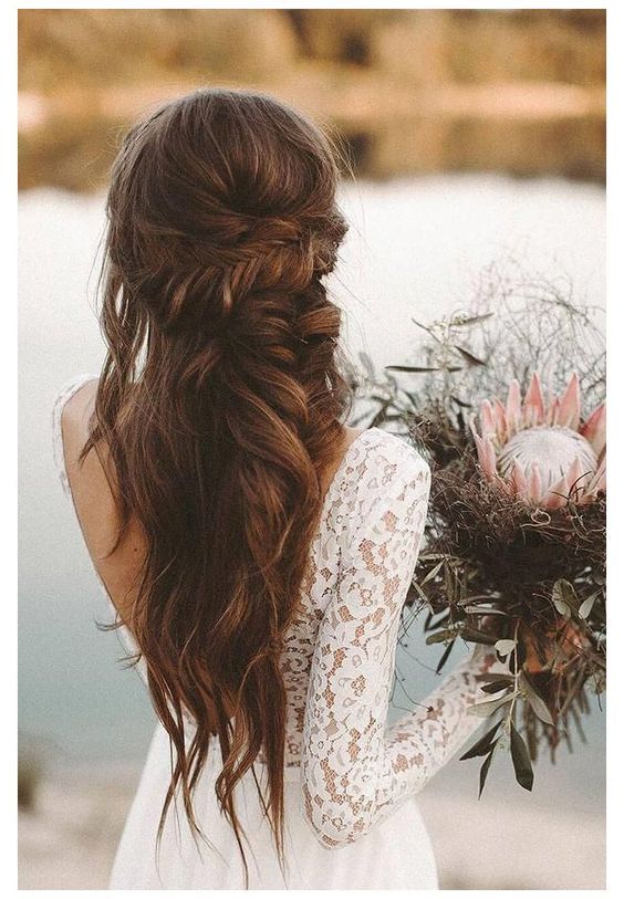 Half-Up With Twisted Braided Sections — Boho Braided Wedding Hair