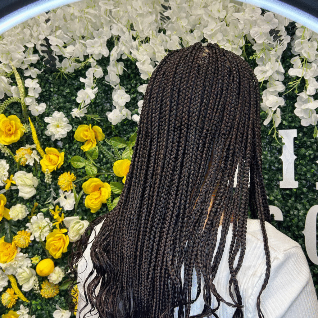 Dark Brown Base With Blonde Tips Visual Idea — Braids for Work