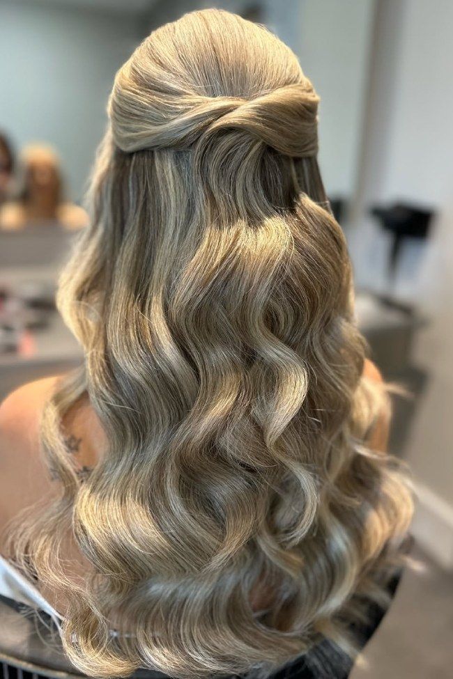 Ash Blonde Twisted Knot Half-Up — Prom Hair Down
