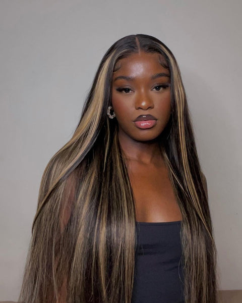 Long Black Sew-In With Bold Highlights Long Black Sew-In With Bold Highlights — Sew In Hairstyles