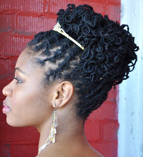 Dreadlock Updo with Tiara — Prom Hairstyles for Black Women
