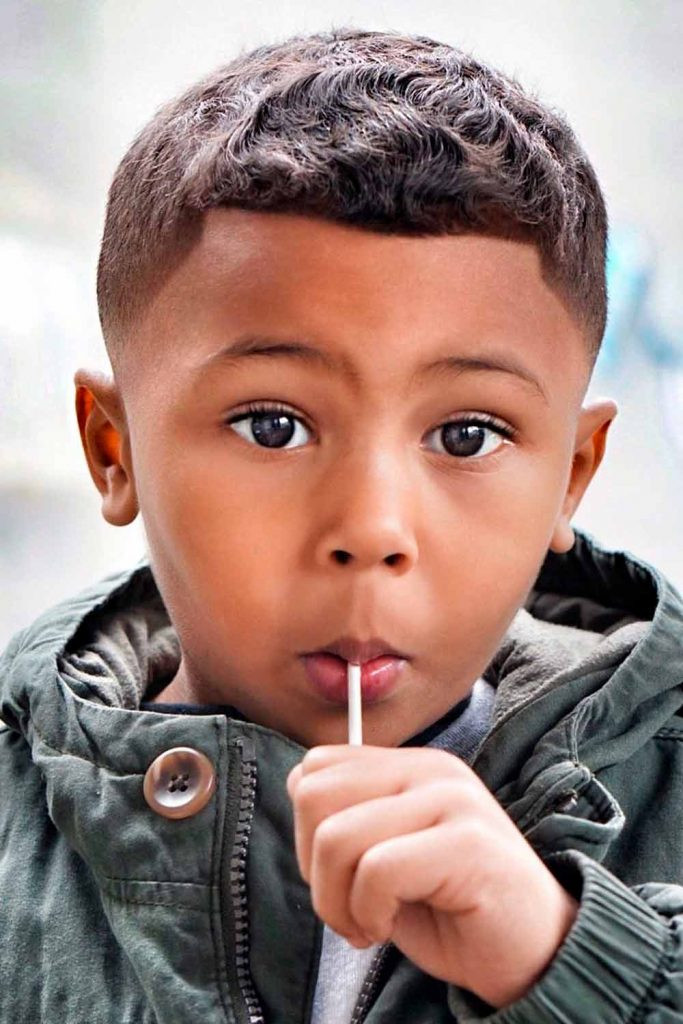 Taper Fade With Defined Hairline And Curls — Toddler Boy Haircuts