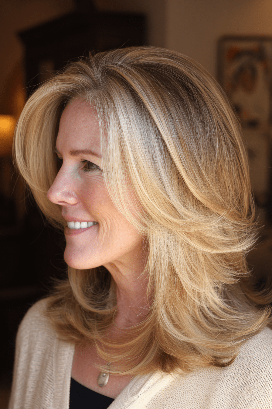 Blonde Collarbone Cut With Side-Swept Bangs — Shoulder Length Hairstyles