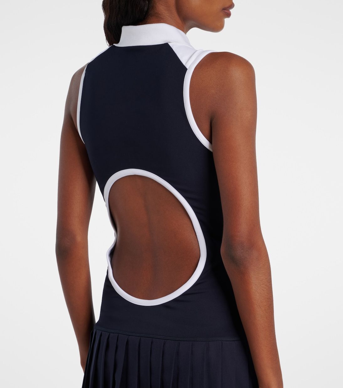 Miu Miu Navy Tennis Dress with Cutout Back — Miu Miu Outfits