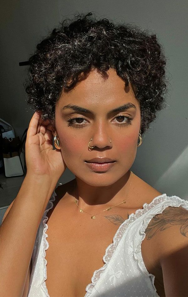 Dark Brown Visual Idea — Short Curly Haircuts