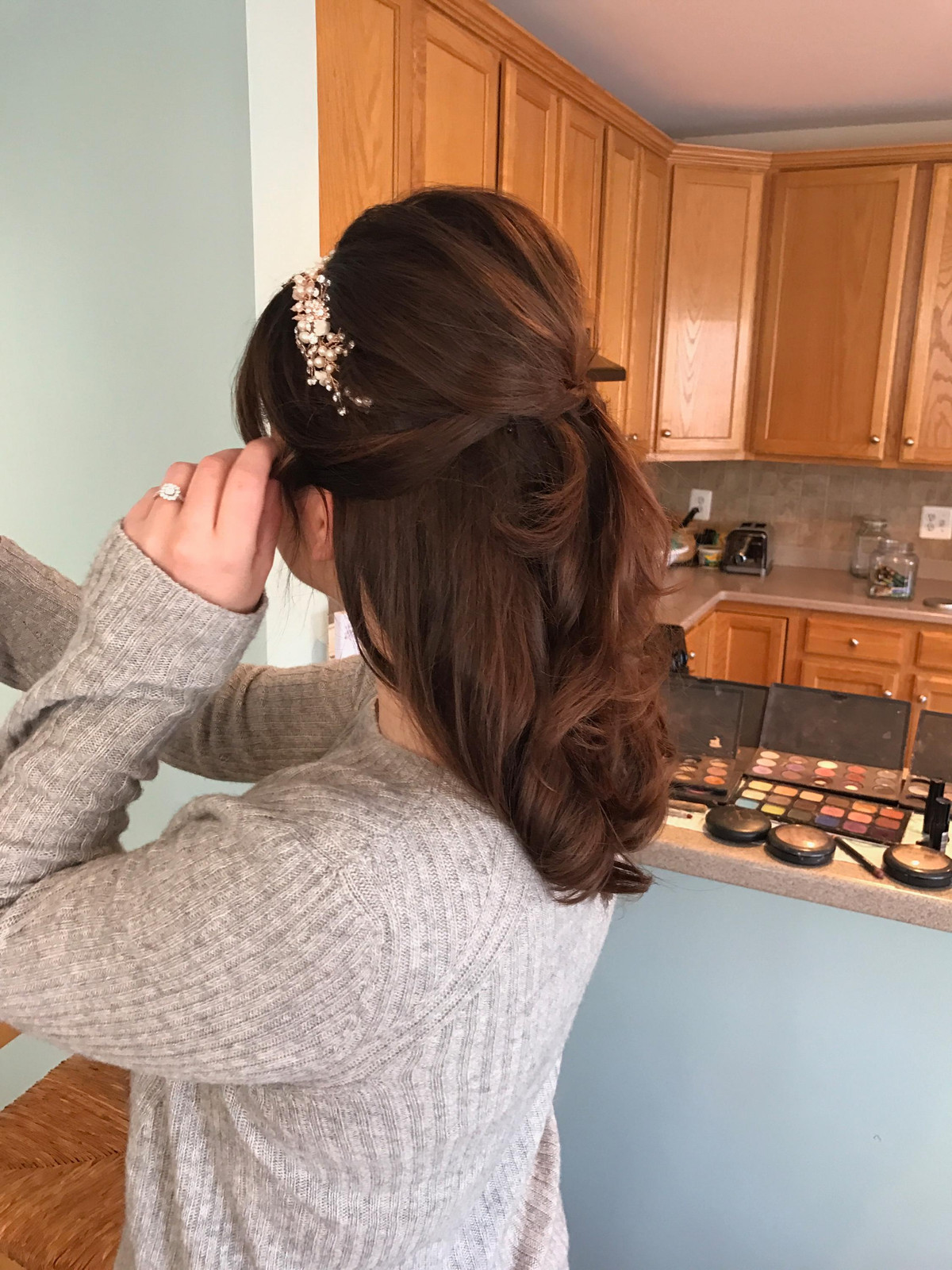 Show me your half up/half down hair styles! : r/weddingplanning