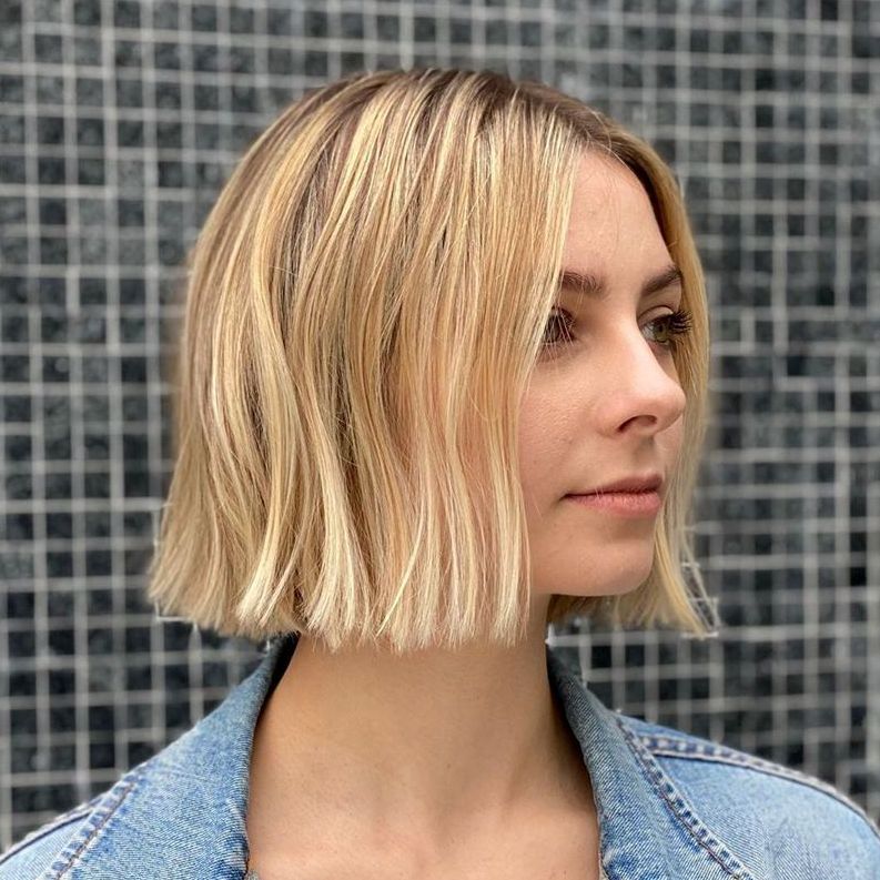 Collarbone Length Blonde Bob Collarbone Length Blonde Bob — Blunt Bob