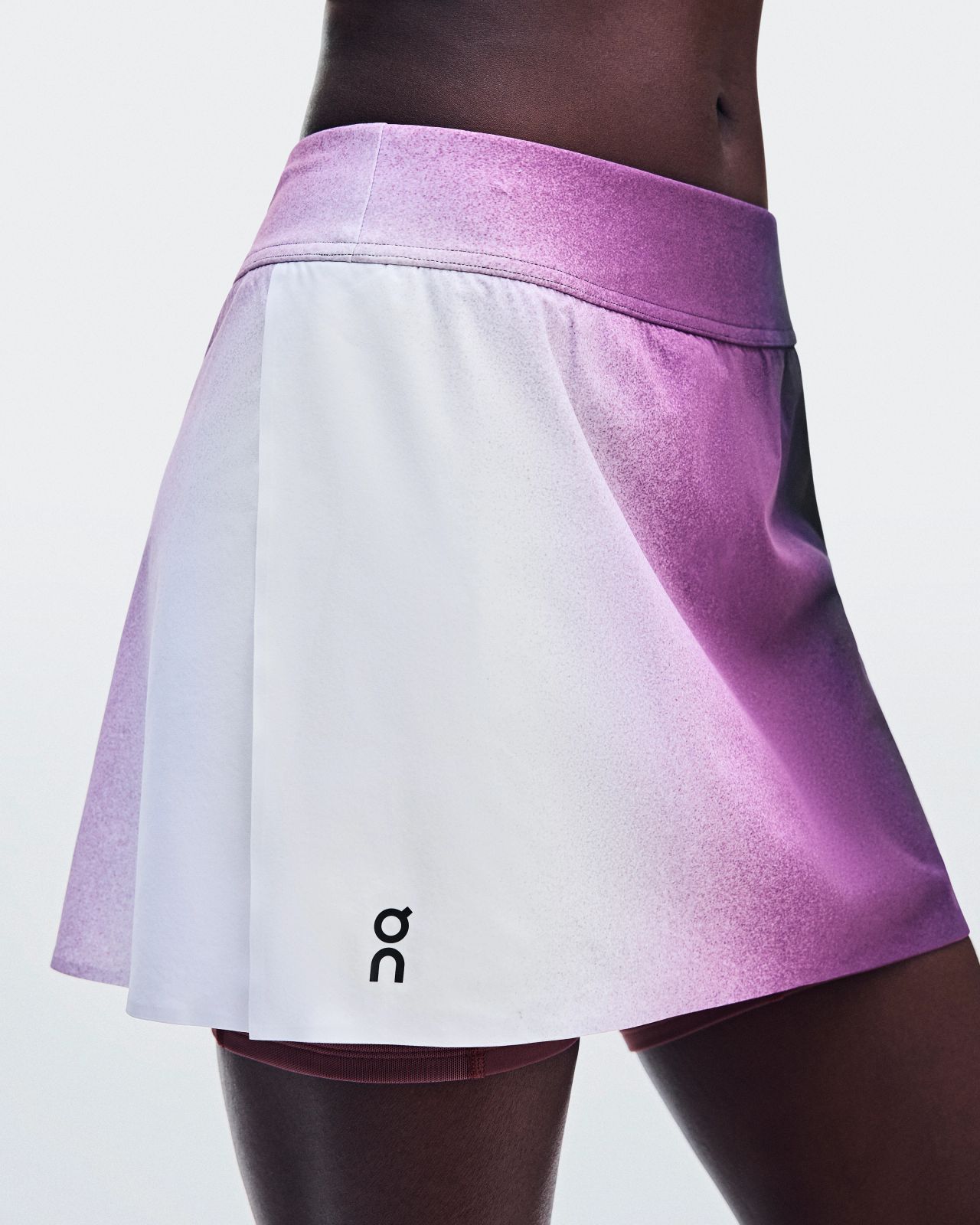 Ombre Gradient: White to Pink Tennis Skirt — Tennis Skirts
