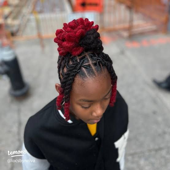 Visual Idea — The Hair Ends Around The Chin When Down — Loc Petals