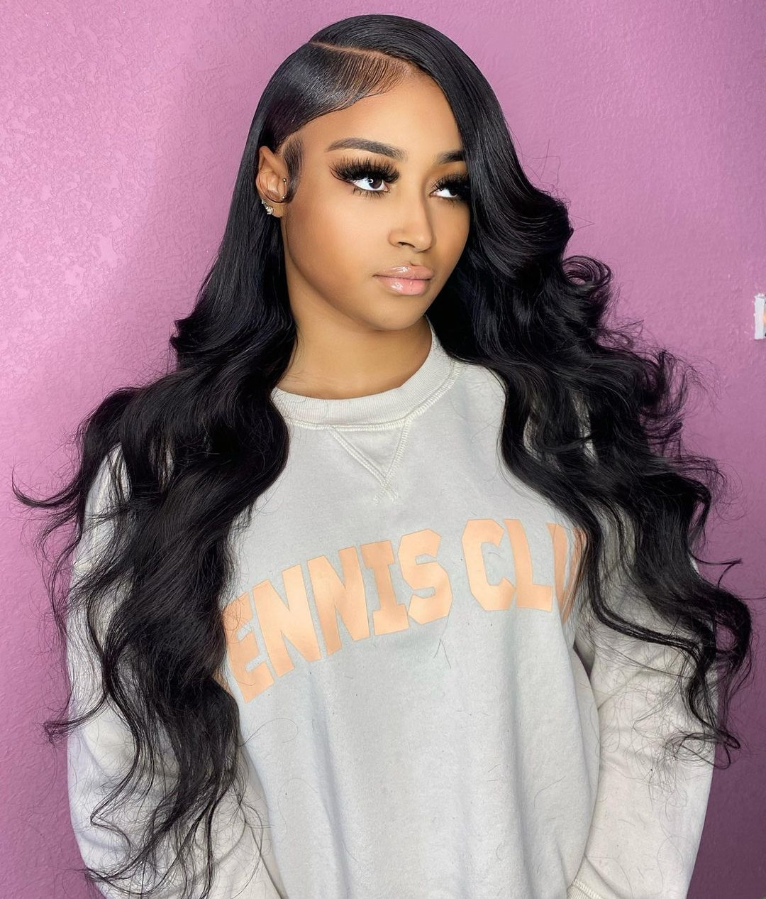 Thick Wavy Black Hair With Side Sweep Thick Wavy Black Hair With Side Sweep — 27 Piece Hairstyles