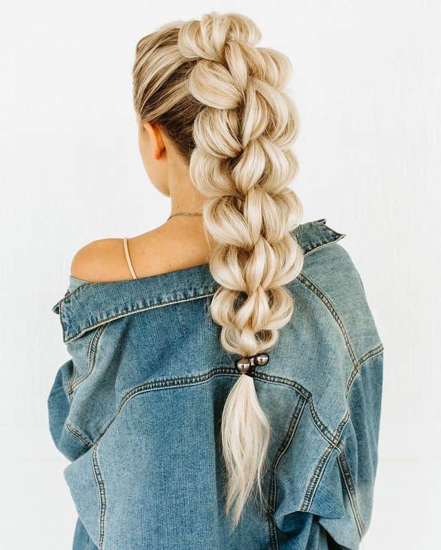 Layers Platinum Blonde Voluminous Braid — Pull Through Braid