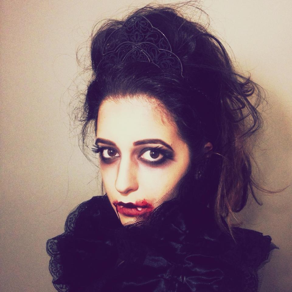 Black Ruffled Garment with Lace Collar and Tiara Black Ruffled Garment with Lace Collar and Tiara — Vampire Aesthetic Outfits