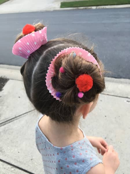 DIY Cupcake Wrapper Buns — Crazy Hair Day Ideas