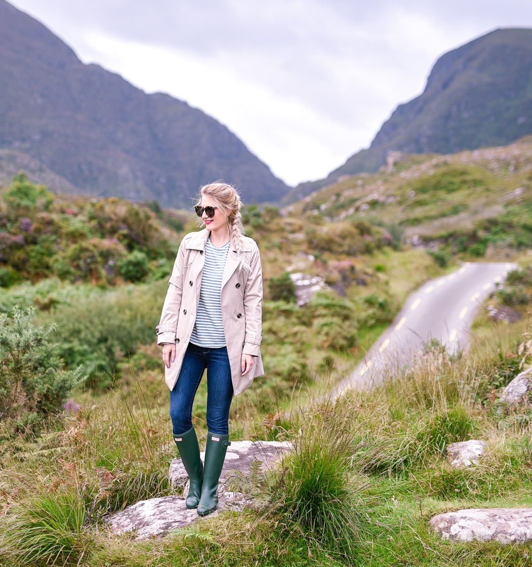 Trench Coat and Wellington Boots for Outdoor Exploration — Ireland Outfits