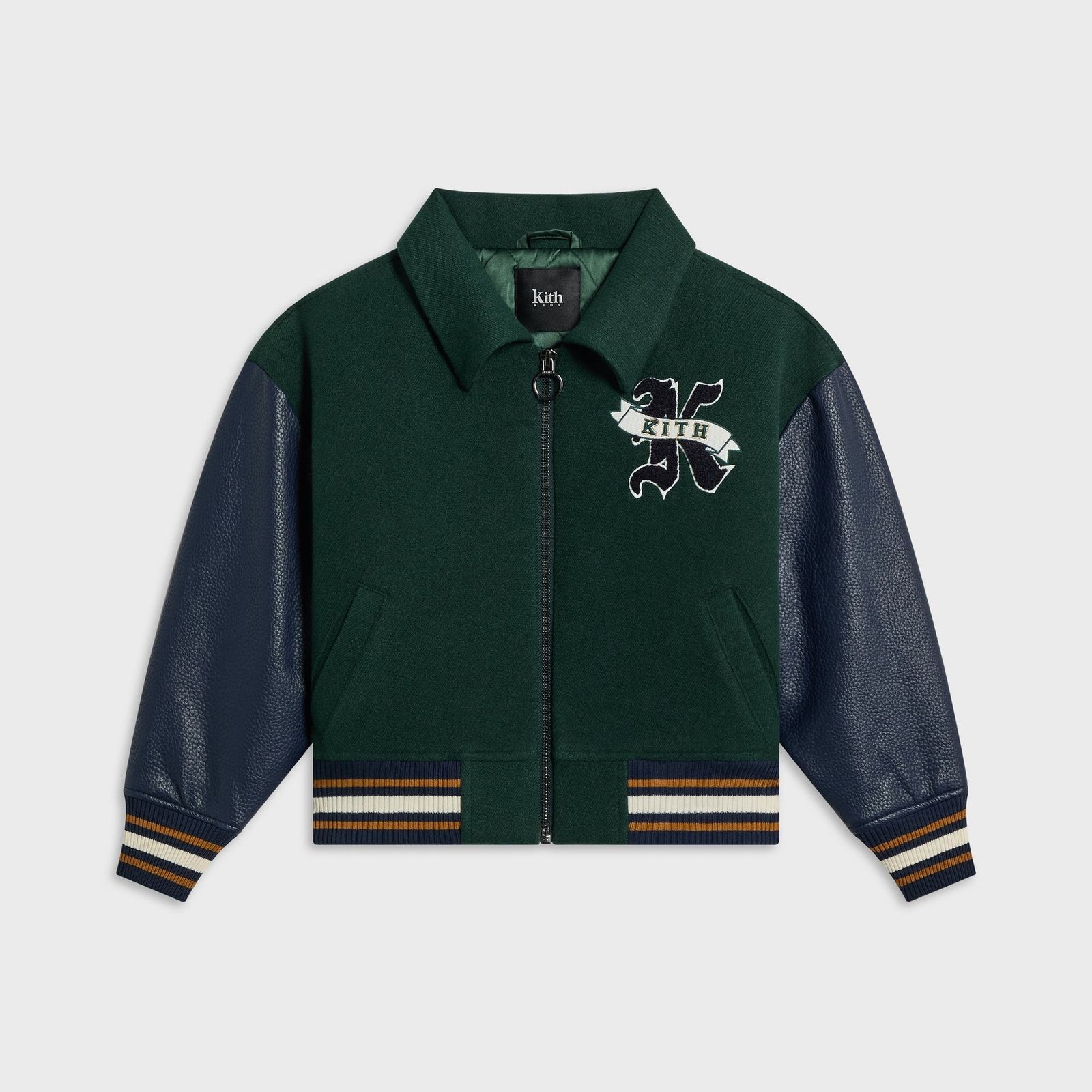 Dark Green Varsity Jacket with Contrasting Sleeves Dark Green Varsity Jacket with Contrasting Sleeves — Varsity Jacket Outfits