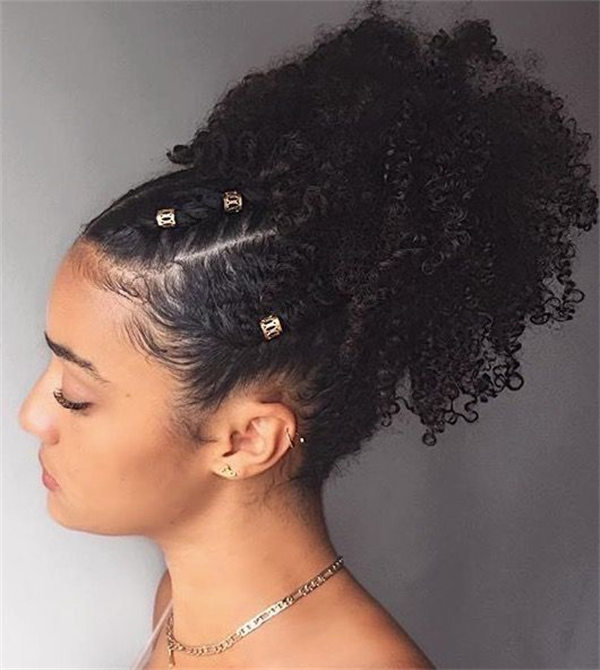 Ponytail with Braids and Beads Ponytail with Braids and Beads — 4A Hairstyles