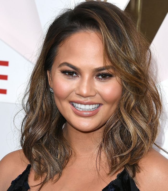 Chin-Length Side-Parted Angled Bob — Haircuts for Chubby Faces
