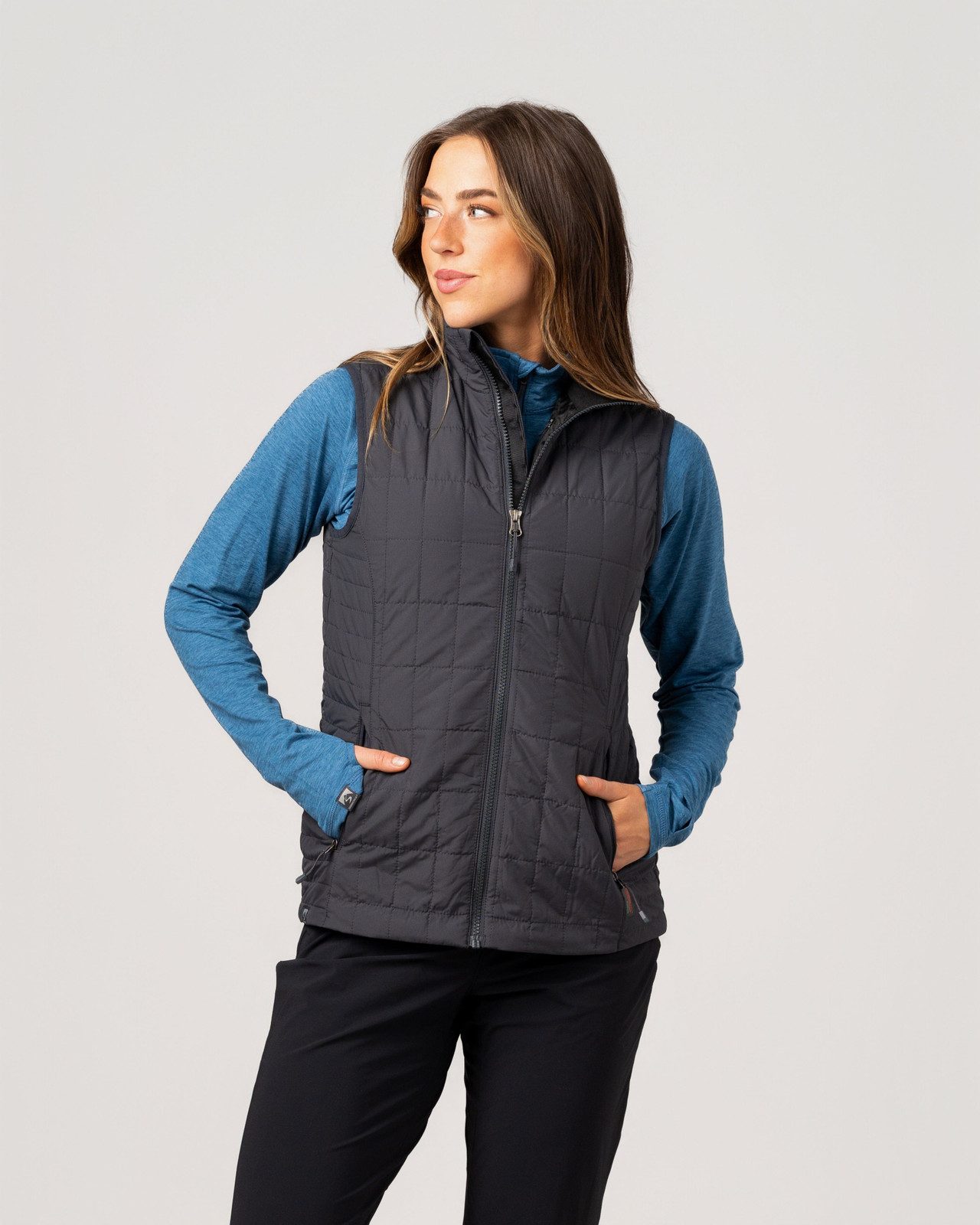 Versatile Grey Quilted Vest for Casual Layering Versatile Grey Quilted Vest for Casual Layering — Vests