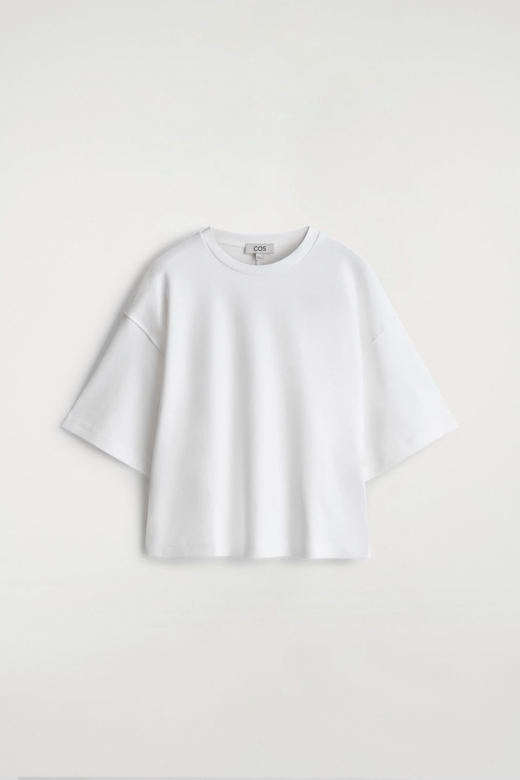White Oversized Boxy Cotton T-Shirt — It Features A Crew Neck And Short — Oversized Shirts