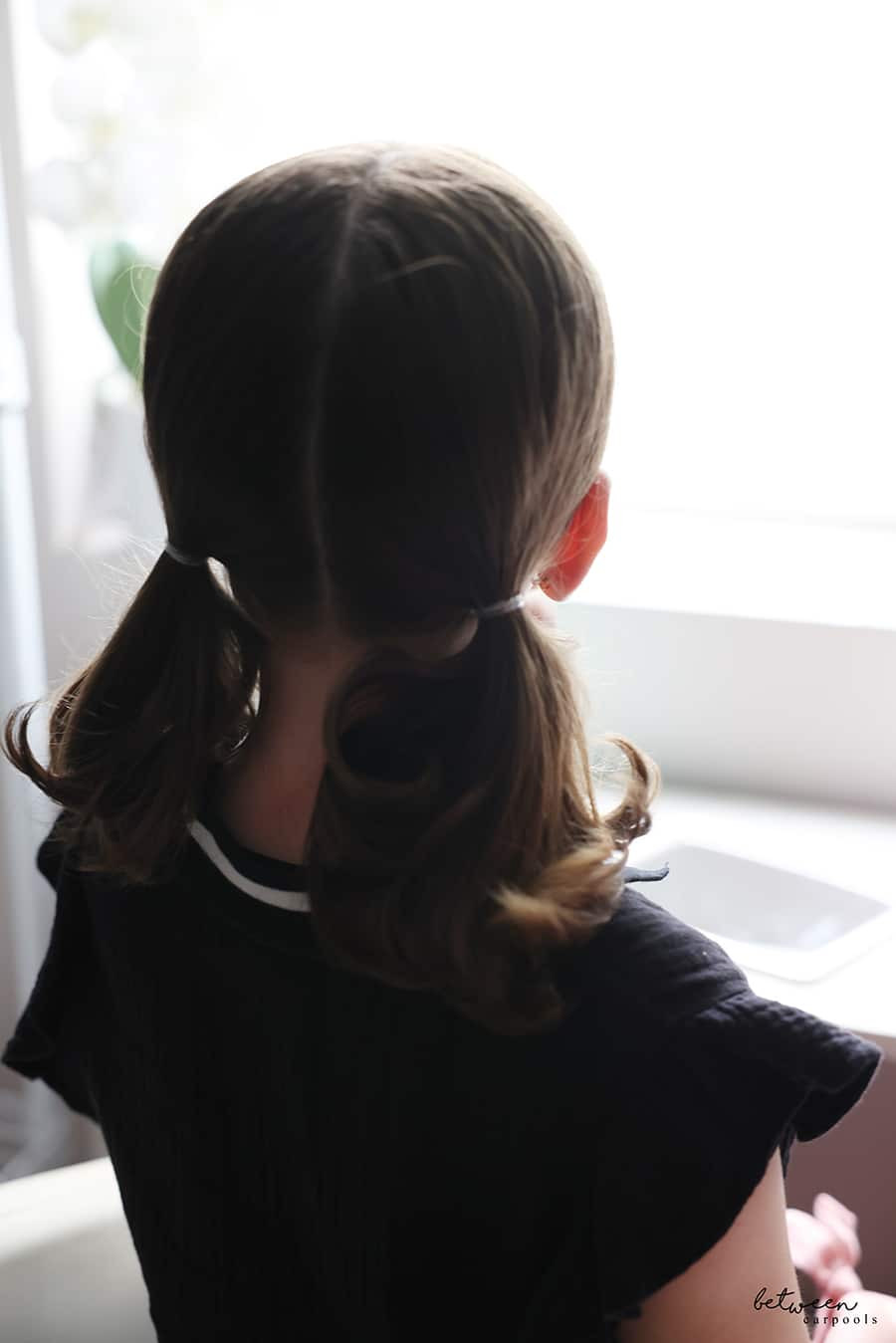 Low Pigtails With Curled Ends Low Pigtails With Curled Ends — Baby Girl Hairstyles